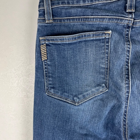 PAIGE Verdugo Ankle Skinny Jeans Side Stripes Mid Rise Raw Hem Size 28 Blue - Picture 11 of 12